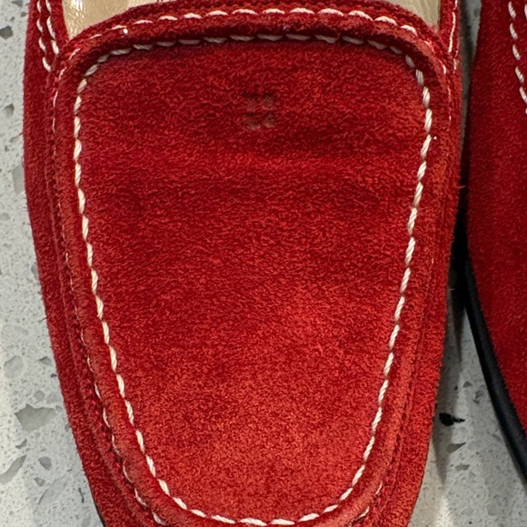 Kate Spade Red Suede 1 inch Heel 6 Medium Like New - Picture 9 of 12